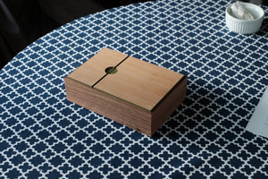 Walnut box with 2 lids